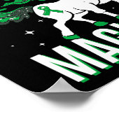 Poster Guerrier de la maladie Magique Unicorne vert orgue (Coin)