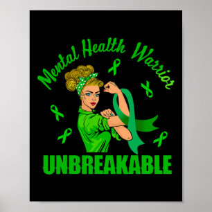 Poster Guerrier de la santé Incassable Sensibilisation Fo