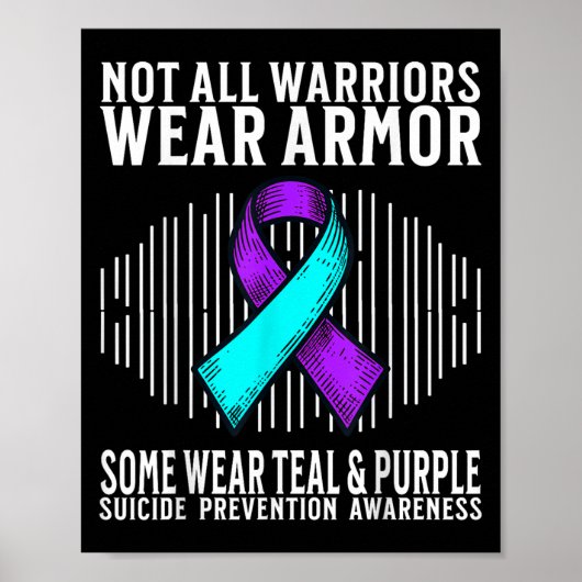 Poster Guerrier de la sensibilisation au suicide Préventi (Devant)