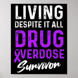 Poster Guerrier de la sensibilisation au surdosage de dro
