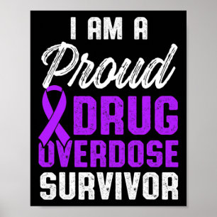 Poster Guerrier de la sensibilisation au surdosage de dro