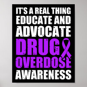 Poster Guerrier de la sensibilisation au surdosage de dro