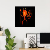 Poster guerrier de la tribu africaine (Bureau à domicile)