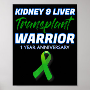 Poster Guerrier de l'anniversaire d'une transplantation d