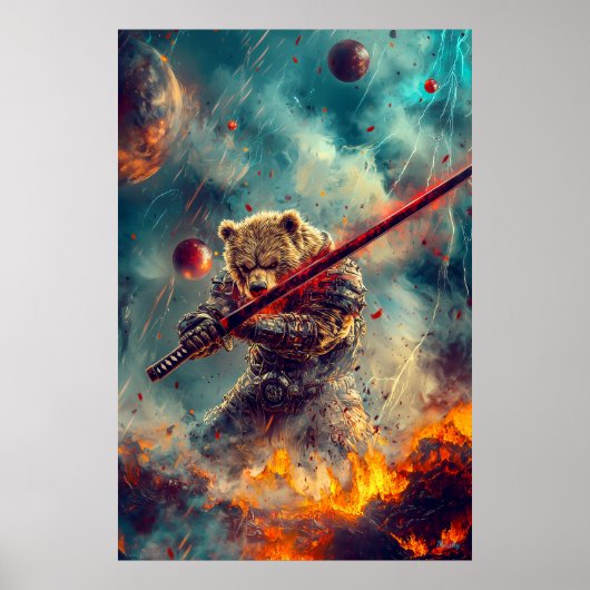 Poster Guerrier de l'ours céleste - Cosmic Samurai Guardi (Devant)