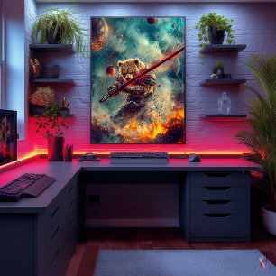 Poster Guerrier de l'Ours Céleste – Gardien Samouraï Cosm