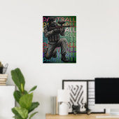 Poster Guerrier de paintball néon (Bureau à domicile)