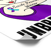 Poster Guerrier de prévention du suicide Incassable Parfa (Coin)