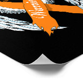 Poster Guerrier De Sensibilisation Orange Ruban Et Anges (Coin)