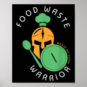 Poster Guerrier des déchets alimentaires I Protection env