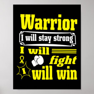 Poster Guerrier du cancer de l'enfance Je Resterai fort J