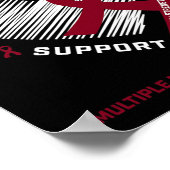 Poster Guerrier Du Cancer Du Sein Couvert Par Le Sang (Coin)