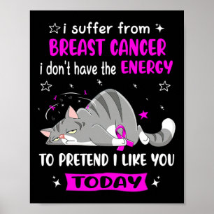 Poster Guerrier du cancer du sein Je souffre du cancer du