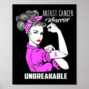 Poster Guerrier du cancer du sein Un cadeau de sensibilis