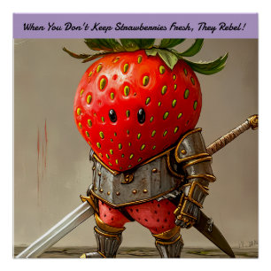 Poster Guerrier Fraise