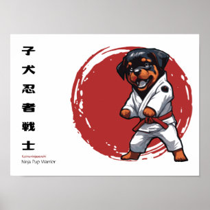 Poster Guerrier Ninja Chiot