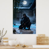 Poster Guerrier Ninja Japonais (Cuisine)