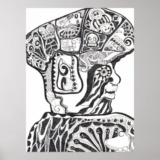 Poster Guerrier olmèque (Devant)
