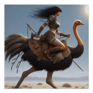 Poster Guerrier Ostrich