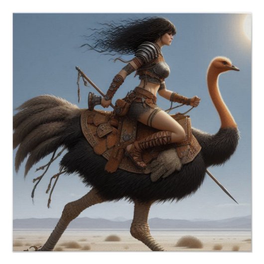 Poster Guerrier Ostrich (Devant)
