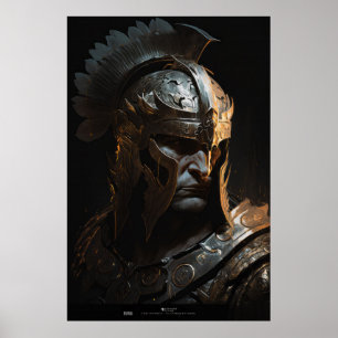 Poster Guerrier Portrait Imaginaire Peinture Esprit Sauva