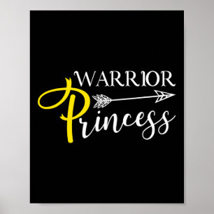 Poster Guerrier Princesse Infantile Cancer Sensibilisatio