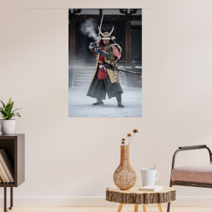 Poster Guerrier Samouraï Japonais