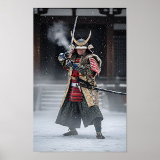 Poster Guerrier Samouraï Japonais