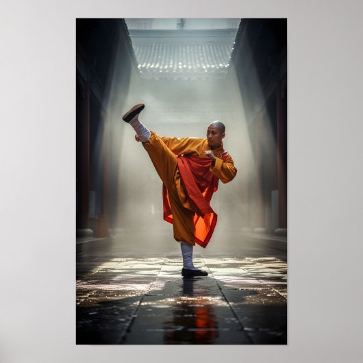 Poster Guerrier Shaolin Kung Fu (Devant)
