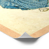 Poster guerrier vintage japonais cool ukiyo-e samurai (Coin)