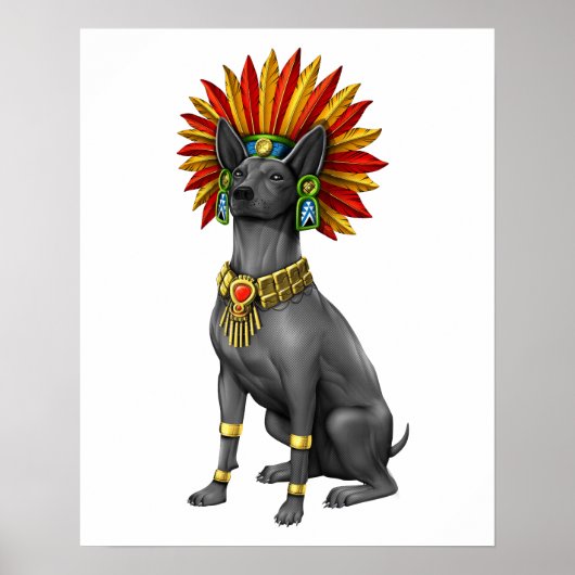 Poster Guerrier Xolo Dog Aztec (Devant)