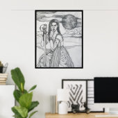 Poster Guerrière de l'Apocalypse (Bureau à domicile)
