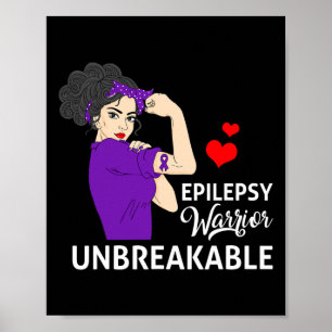Poster Guerrière de sensibilisation à l'épilepsie Femme f
