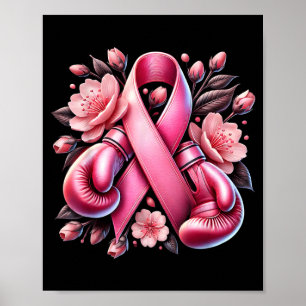 Poster Guerrière du cancer du sein Sensibilisation au can