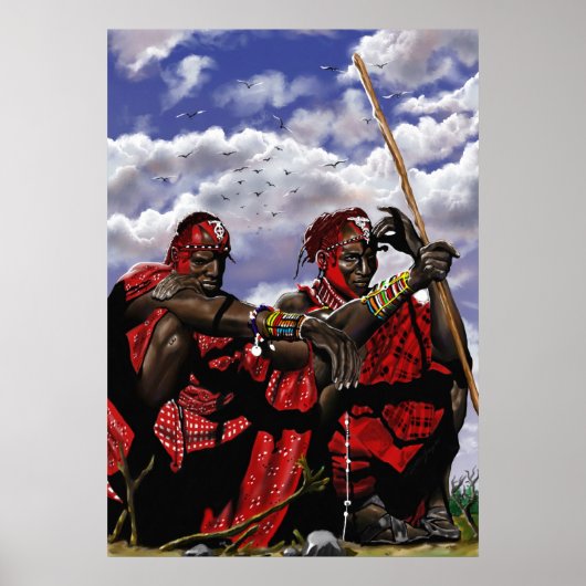 POSTER GUERRIÈRE MAASAI (Devant)