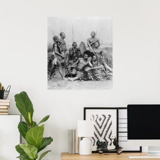 Poster Guerriers, Congo belge, 1894 (Bureau à domicile)