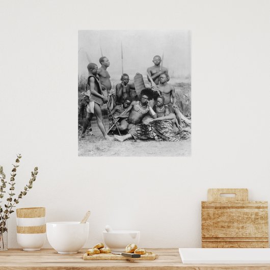 Poster Guerriers, Congo belge, 1894 (Cuisine)