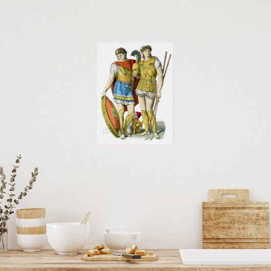 Poster Guerriers grecs anciens (Cuisine)