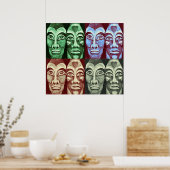 Poster Guerriers mayas - Surréalisme Peinture (Cuisine)