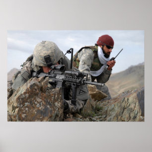 Poster Guerriers militaires afghans de cool de soldat