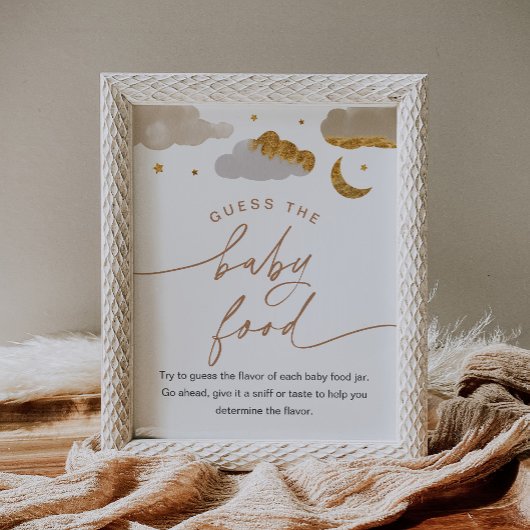 Poster Guess Baby Food Twinkle Baby shower étoile Signal