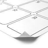 Poster Guess Baby shower d'anniversaire Bébé Bourgogne Fl (Coin)