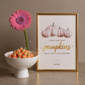 Poster Guess How Many Pumpkins Sign | Blush Fall Game