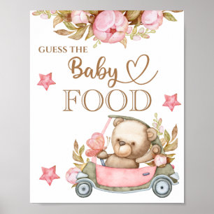 Poster "Guess the Baby Food" de Teddy Bear Baby Be