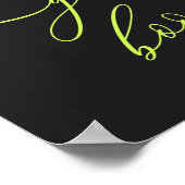 Poster Guest Book Cyber Lime Jet Black Simple Signature (Coin)