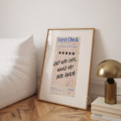 Poster Guest Check Chef Was Cute Personalized 