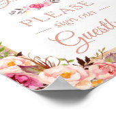 Poster Guestbook Mariage Signal Rose Gold Parties scintil (Coin)
