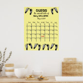 Poster Guichet Date d'échéance Calendrier avec empreintes (Cuisine)