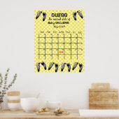 Poster Guichet Date d'échéance Calendrier avec empreintes (Cuisine)