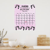 Poster Guichet Date d'échéance Calendrier avec empreintes (Cuisine)